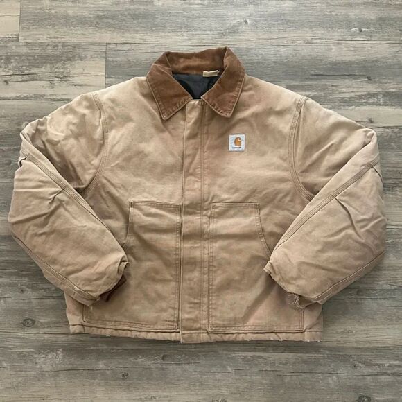 Vintage Carhartt J22 BRN Arctic Detroit Jacket Size 48 - Picture 1 of 7